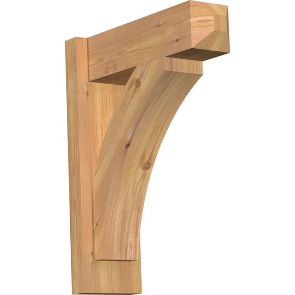 Ekena Millwork 6 in. x 20 in. x 16 in. Western Red Cedar Thorton Craftsman Smooth Outlooker
