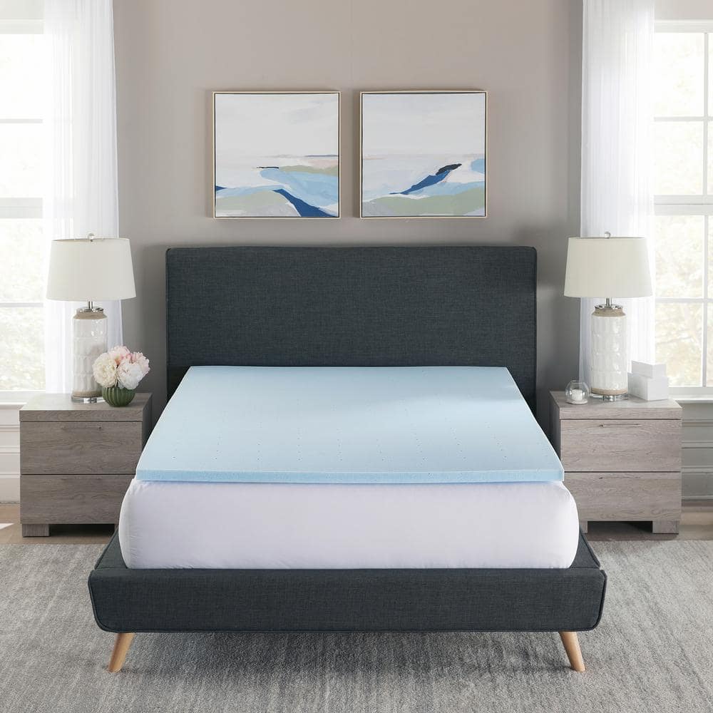 Twin XL Gel-Infused Memory Foam Mattress Topper 1.5 Inch