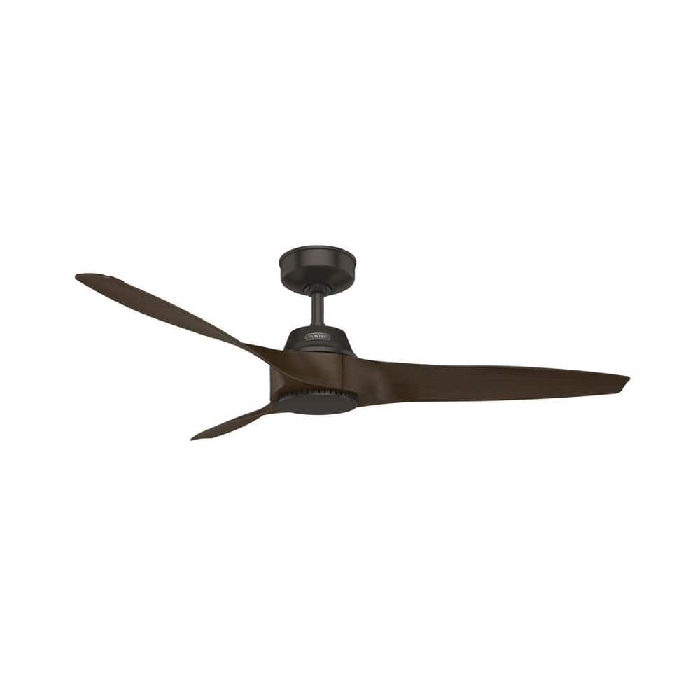 52" Premier Bronze 3-Blade Modern Ceiling Fan with Wall Control