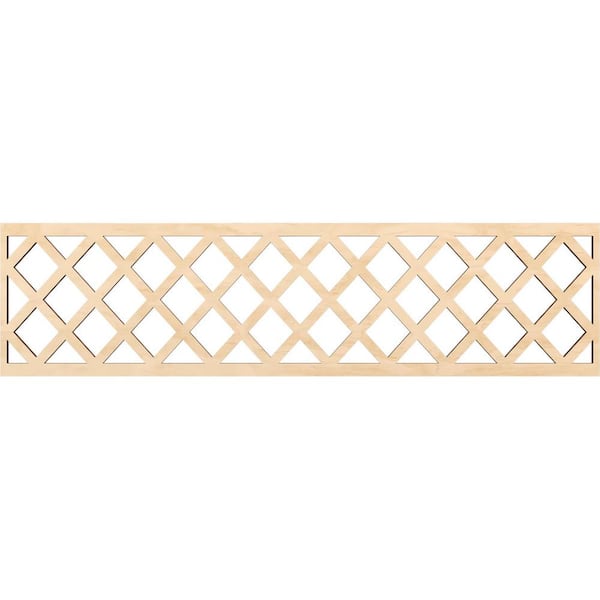 Ekena Millwork Manchester Fretwork 0.375 in. D x 47 in. W x 12 in. L Birch Wood Panel Moulding