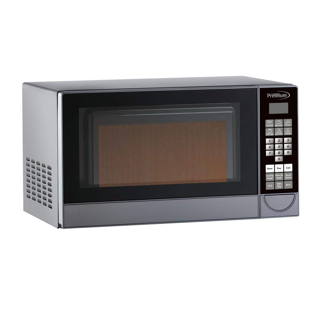 0.7 Cu. Ft. Deluxe Countertop Microwave Oven w/ Handle - Stainless Steel