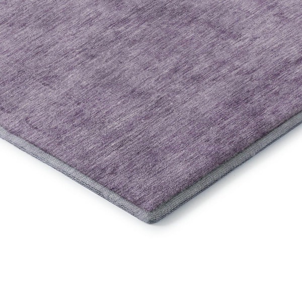 Mayfield Premium Machine Washable Abstract AMF1647 Plum 2 ft. 3 in. x 7 ft. 6 in. Runner Rug