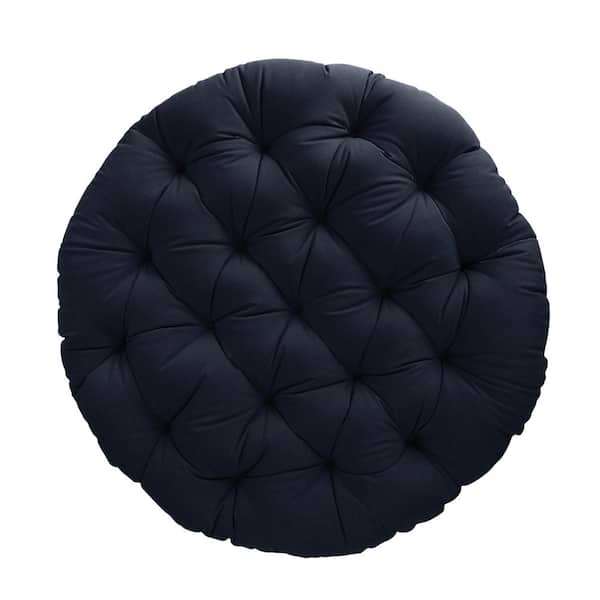 SORRA HOME 48 in. x 48 in. x 4 in. Indoor Papasan Cushion in Navy