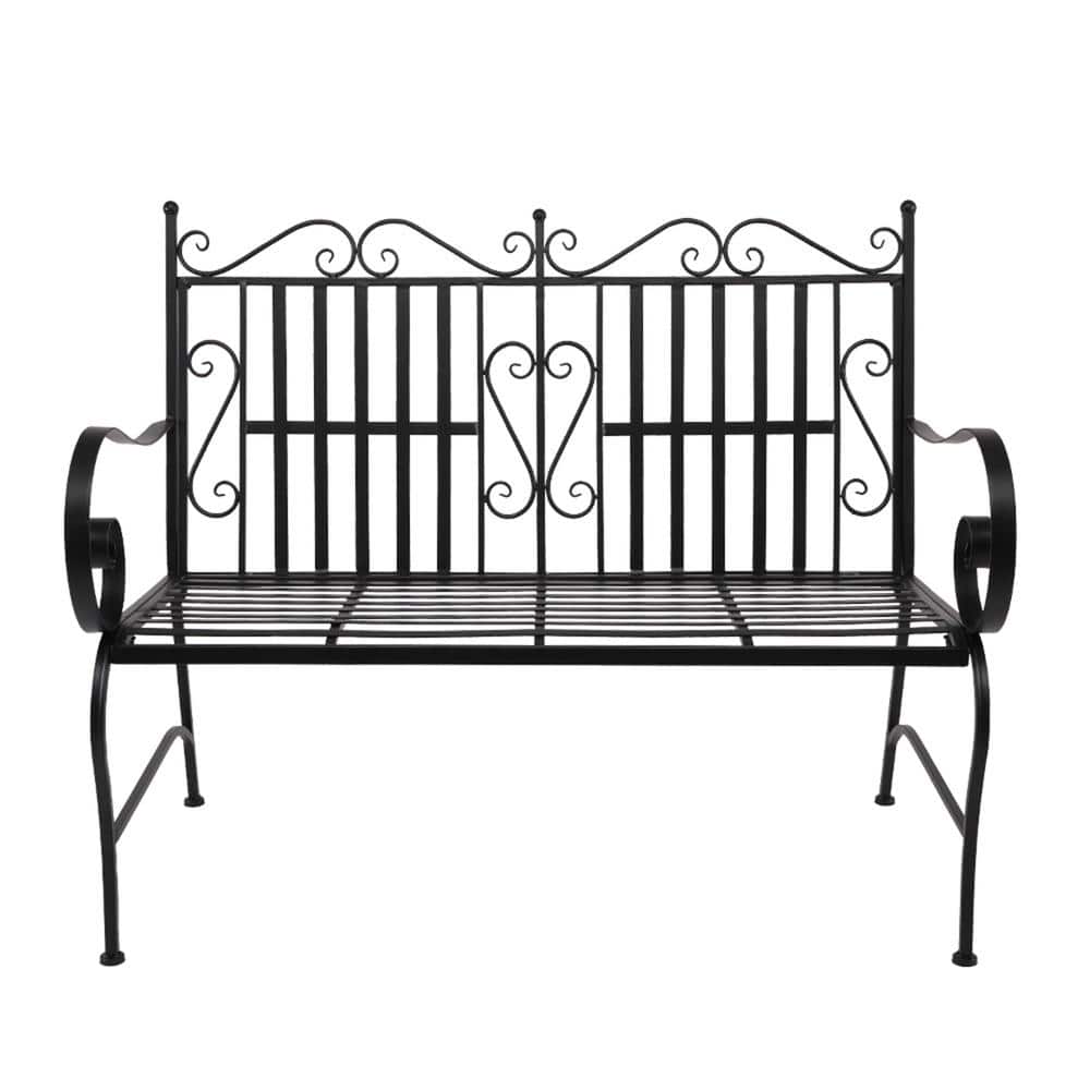 44.5 in. 2-Person Metal Outdoor Bench