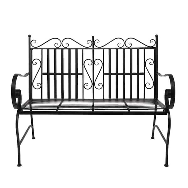 Unbranded 44.5 in. 2-Person Metal Outdoor Bench