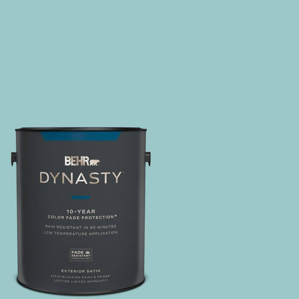 BEHR DYNASTY 1 gal. #MQ6-08 Aquifer Satin Enamel Exterior Stain ...