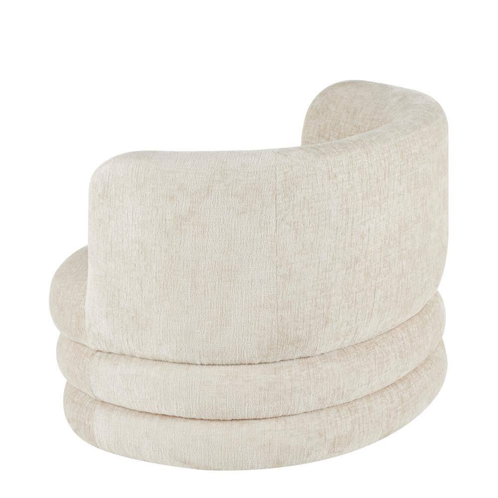 Litton Lane Beige Arched Swivel Accent Chair side view