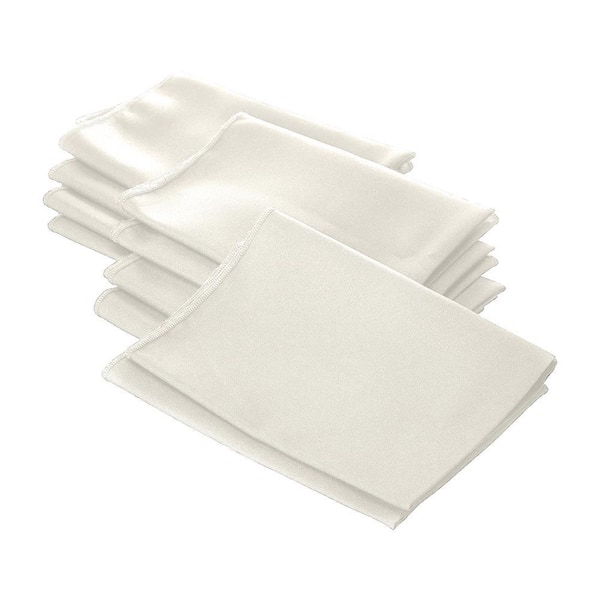 18 in. x 18 in. Ivory Polyester Poplin Napkin (10-Pack)