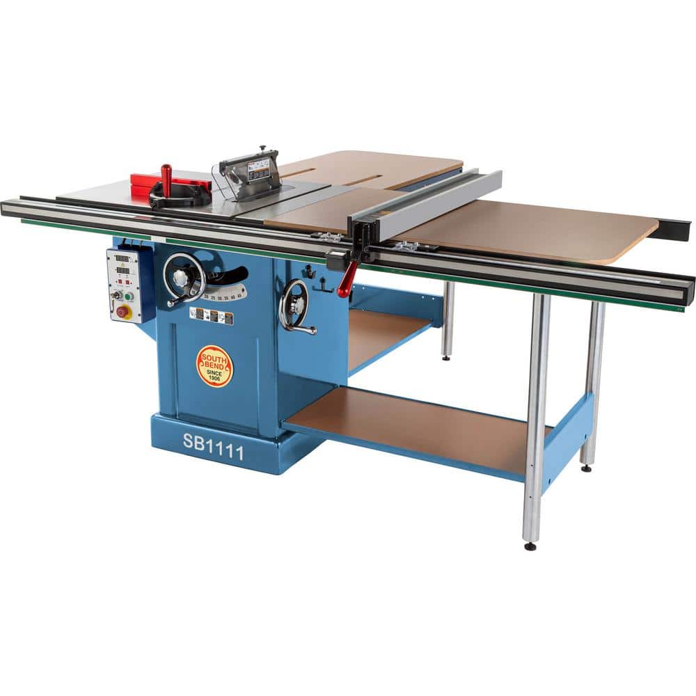 South Bend 10 in. 3HP 220-Volt Table Saw With Extension Rails SB1111 The  Home Depot