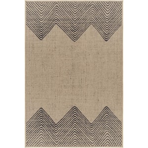 Ez Jute  Brown 5 ft. x 8 ft. Machine-Washable Rug