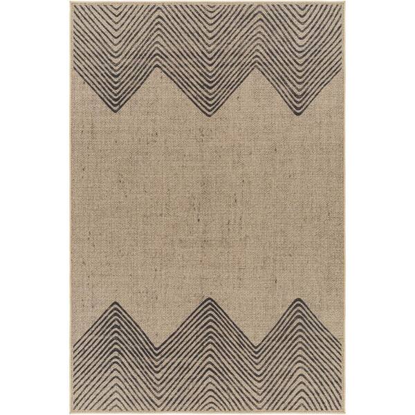 Livabliss Ez Jute Brown 9 ft. x 12 ft. Machine-Washable Rug