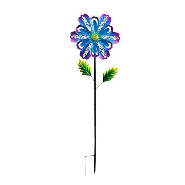 RCS Gifts Spinner Flower Blue 32622 - The Home Depot