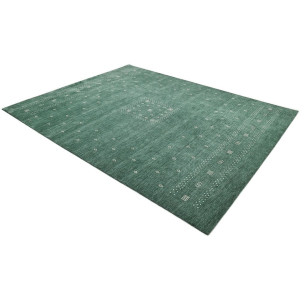 Simi Green 8 ft. x 10 ft. Tribal Indoor Area Rug