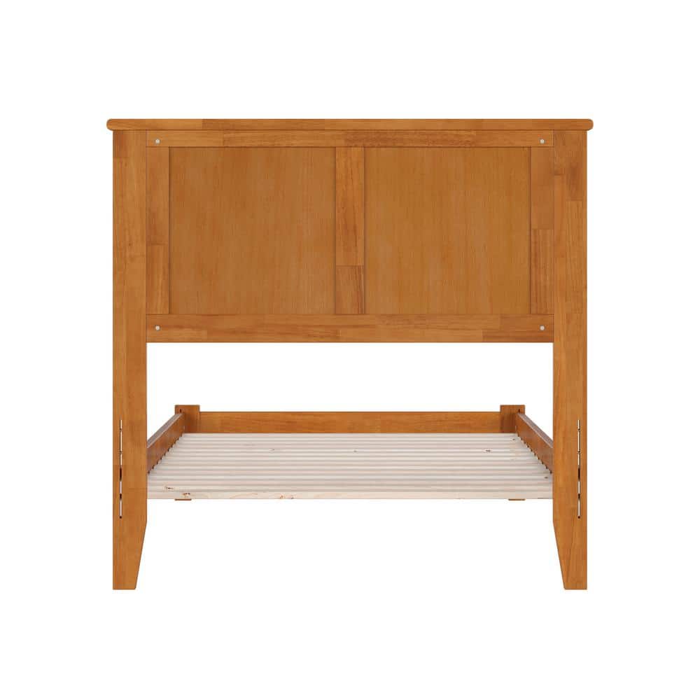 Madison Light Toffee Twin Wood Platform Bed with Headboard