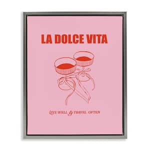 Live Well and Travel Often by House of Lulu Gray Floater Frame Food Graphic Art Print 31 in. x 25 in.