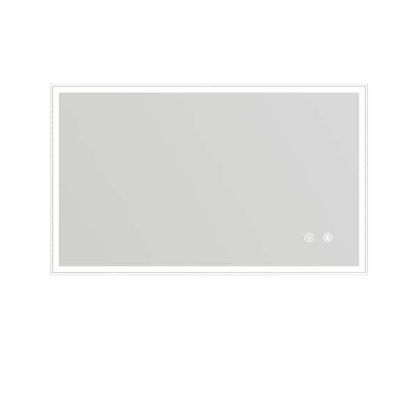Miscool Anky 24 in. W x 40 in. H Rectangular Frameless Wall Mounted LED Bathroom Vanity Mirror