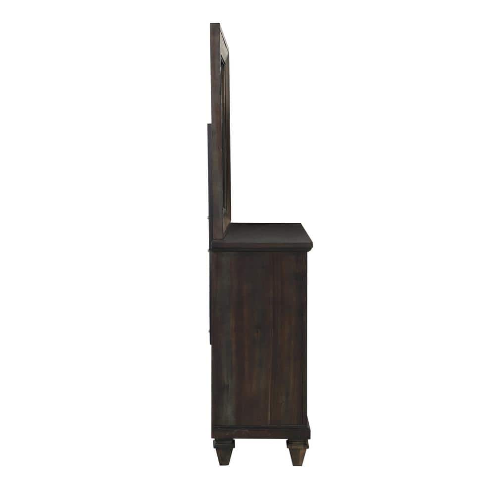 Sevilla Walnut Finish Acacia Wood King Bedroom Set