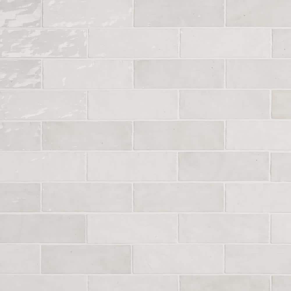 Kingston White 3" x 8" Glazed Ceramic Subway Wall Tile