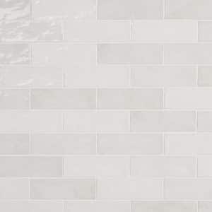 Kingston White 3 in. x 0.35 in. Glazed Ceramic Wall Tile Sample