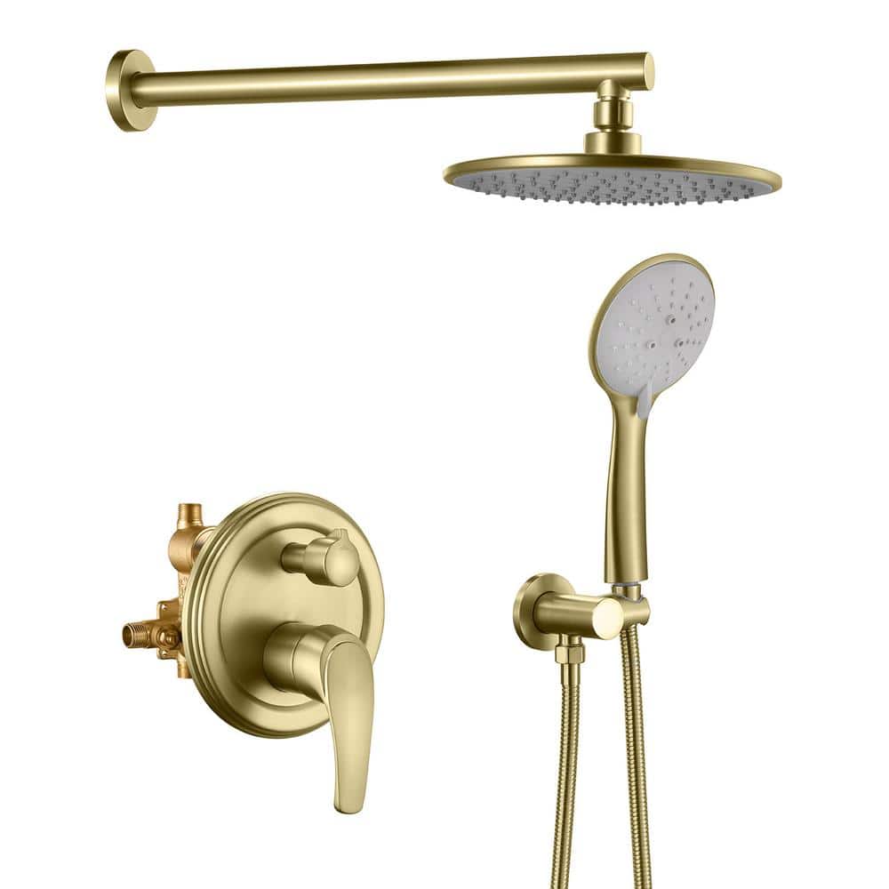 Single Handle 1-Spray 9in. Round Shower Faucet 1.5 GPM with Pressure Balanc