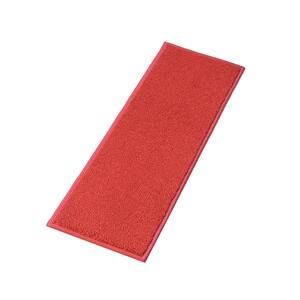 Custom Size Stair Treads Solid Red Color 6 in. x 36" Indoor Carpet Stair Tread Cover Slip Resistant Backing Set of 3