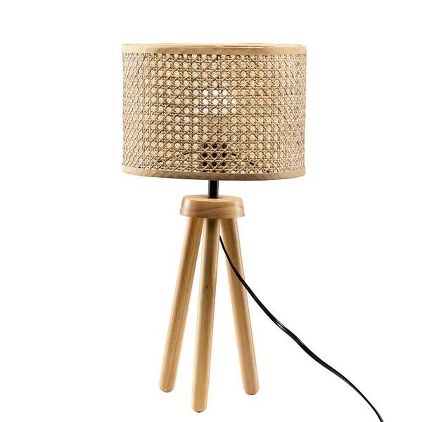 LUTEC 11.5 in. White Outdoor Portable Table Lamp