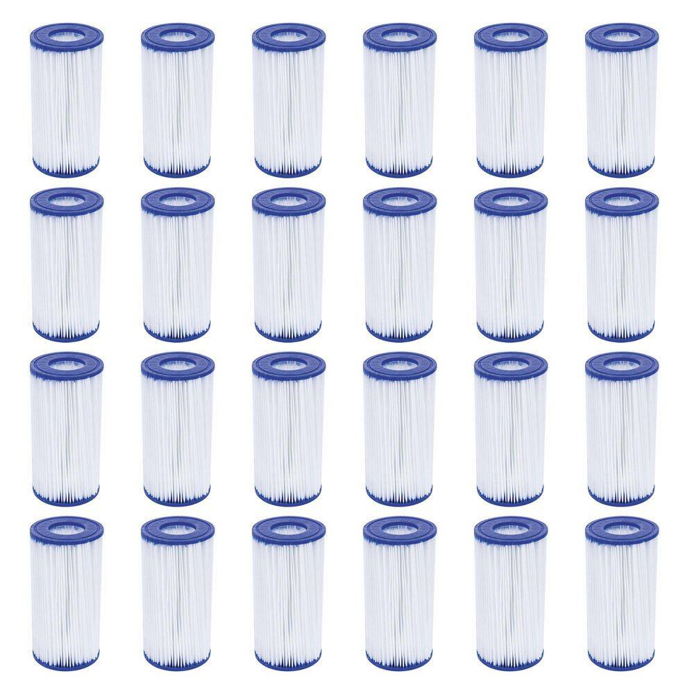 Bestway 4.2 in. Dia TypeIII/A Pool Replacement Filter Cartridge (24Pack) 24 x 58012EBW The