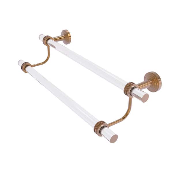 Allied Brass Pacific Beach Collection 30 in. Wall Mounted Double Towel Bar with Dotted Accents in Brushed Bronze