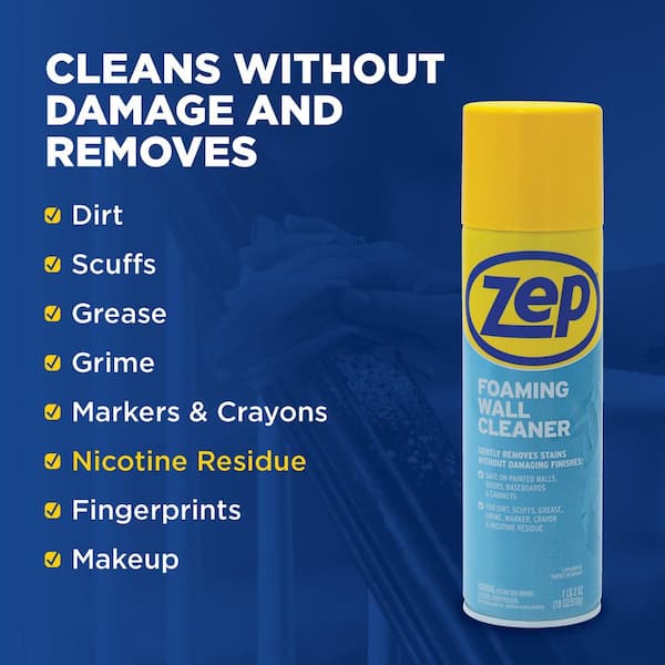 best cleaner for tobacco stained walls ZEP 18 oz. Foaming Wall Cleaner (Case of 4)