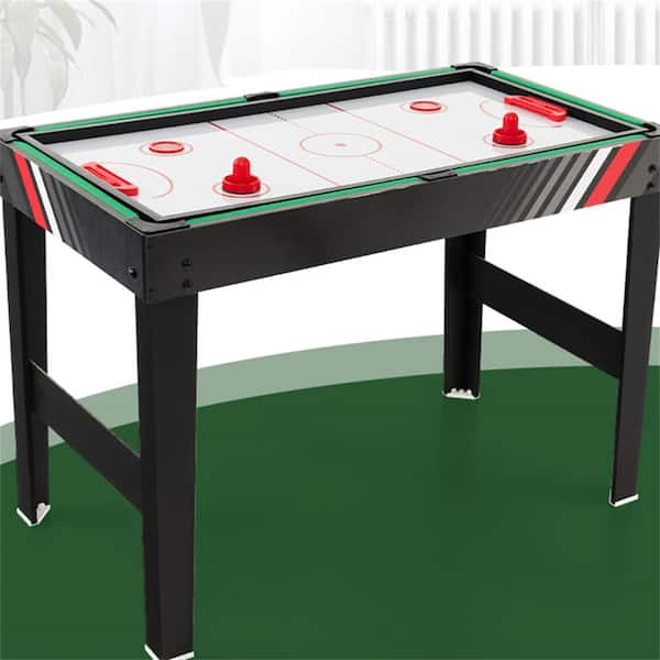 Foosball table ping pong table air hockey table has a outlet chess board and I don't kn