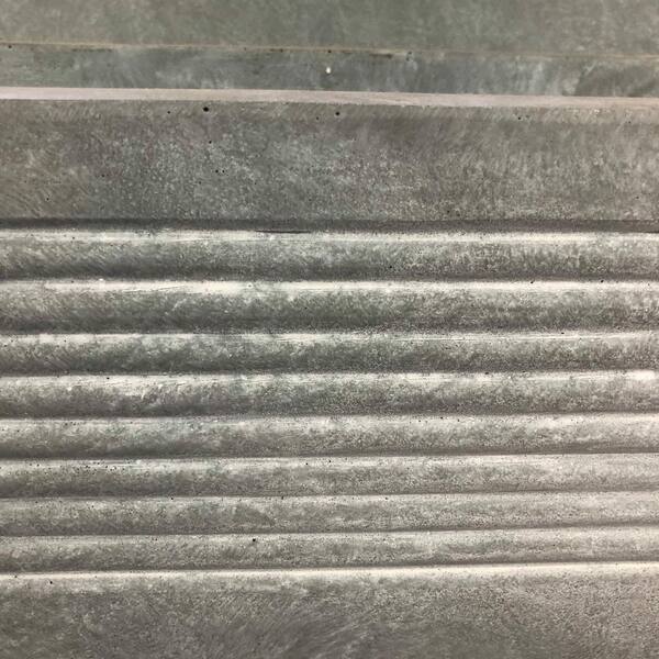 KANTE 31.5 in. L Rectangular Slate Gray Concrete/Fiberglass Indoor