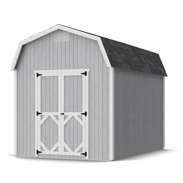 Classic Gambrel 8 ft. x 12 ft. Outdoor Wood Storage Shed Precut Kit with 6 ft. Sidewalls and Floor (96 sq. ft. )