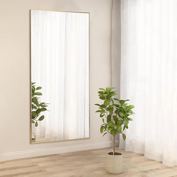 Leaning Floor Mirror Bowen Gold, Large Leaning Floor Mirror Gold