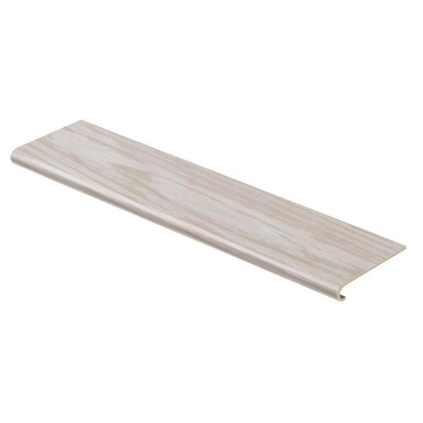 Cap A Tread Whitewashed Oak 47 in. Length x 12-1/8 in. Deep x 1-11/16 in. Height Vinyl Overlay to Cover Stairs 1 in. Thick