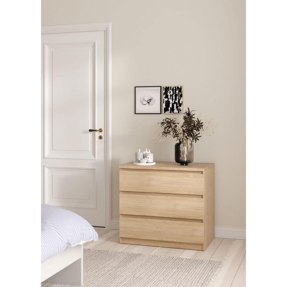 Tvilum Scottsdale Jackson Hickory 3 Drawer 30.31 in. Chest of