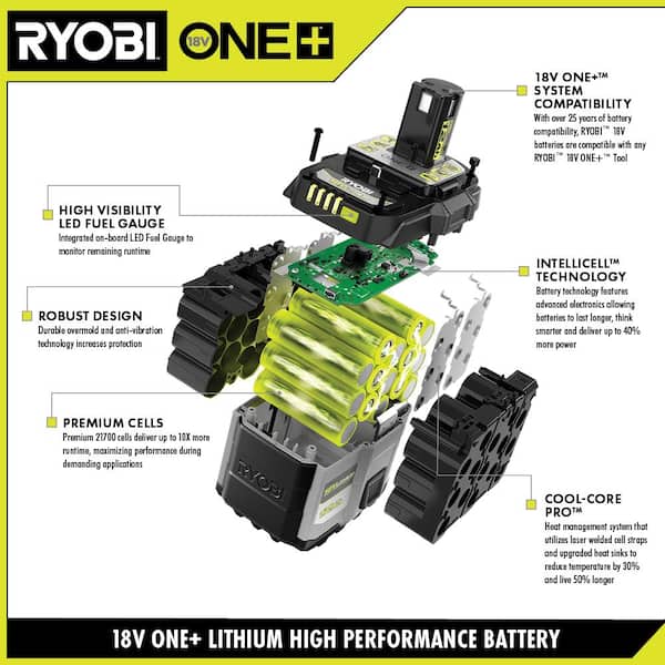 18V 12,8 AH Li-Ion Akku für Ryobi ONE + cordless Power Tool