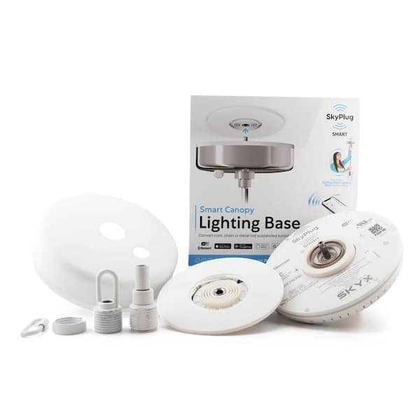 SkyPlug 5 in. Matte White Smart Plug and Play Lighting Base - Carina