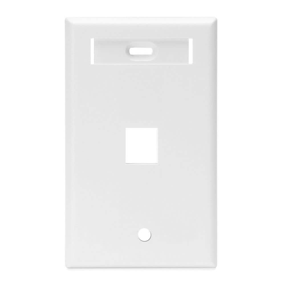 Leviton White 1-Gang Audio/Video Wall Plate (1-Pack)