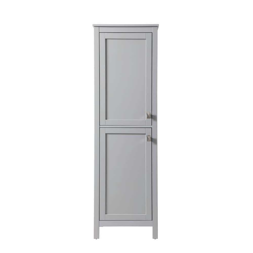 Timeless Home 20 in. W x 22 in. D x 65 in. H Gray Freestanding Linen Cabine