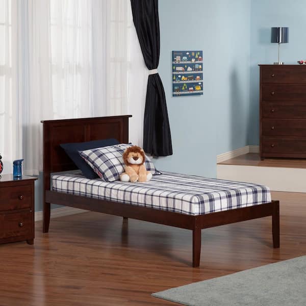 AFI Madison Walnut Twin Platform Bed with Open Foot Board