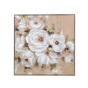 Anky Framed Art Print 36.2 in. x 36.2 in. Square Framed Wall Art Flower Canvas Print