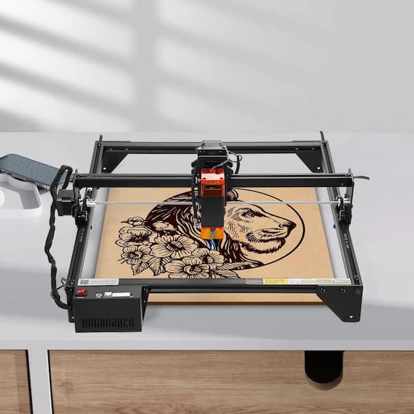 5 W Output Laser Engraving Cutter Machine 14.9 x 15.7 in. Working Area 10000 mm/min Movement Speed, 2025 Upgrade