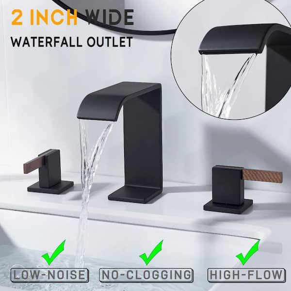 TRUSTMI 2-Handle 8-inch Widespread Bathroom Vanity Faucet with Pop Up Drain deals