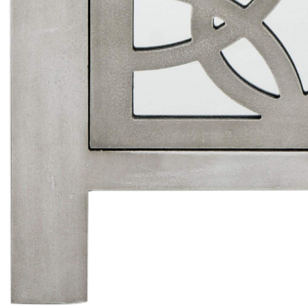 Transitional Tasha Mirrored 3-Drawer Chest in Soft Grey