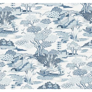 Joy De Vie Blue Toile Strippable Wallpaper (Covers 60.8 sq. ft.)