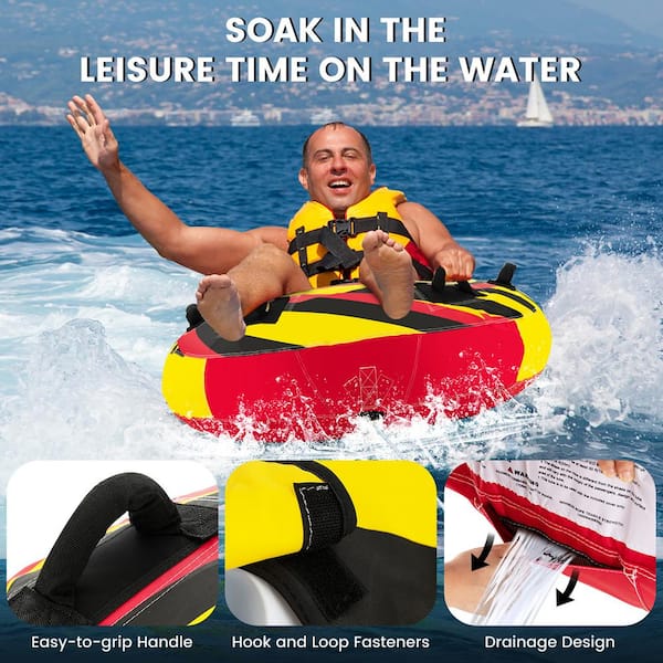 Costway 55 in. Inflatable Towable Tubes for Boating Water Sport