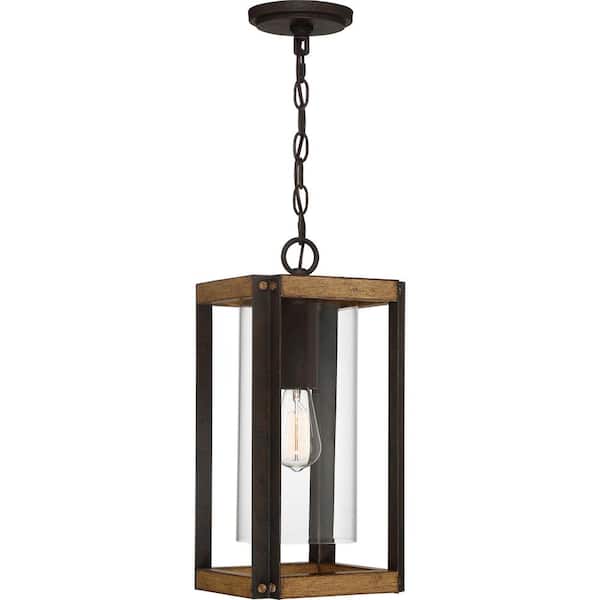 Quoizel Marion Square 1-Light Black Outdoor Pendant Light