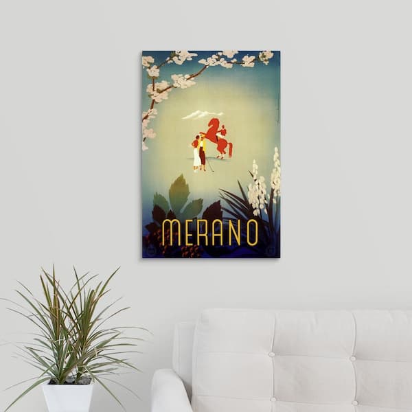 GreatBigCanvas "Merano - Vintage Travel Advertisement" by Vintage Apple Collection Canvas Wall Art