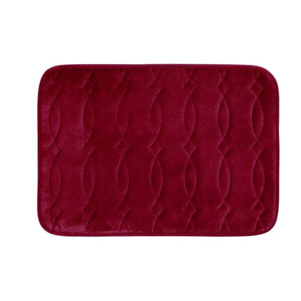 BounceComfort Grecian Red 17 in. x 24 in. Memory Foam Bath Mat