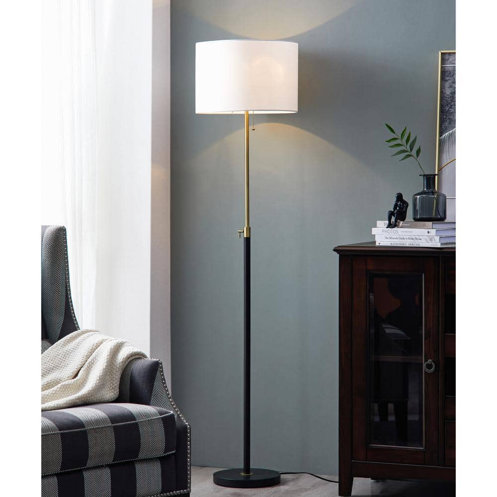 Adjustable Pull Chain Metal Floor Lamp by NBF Signature Series